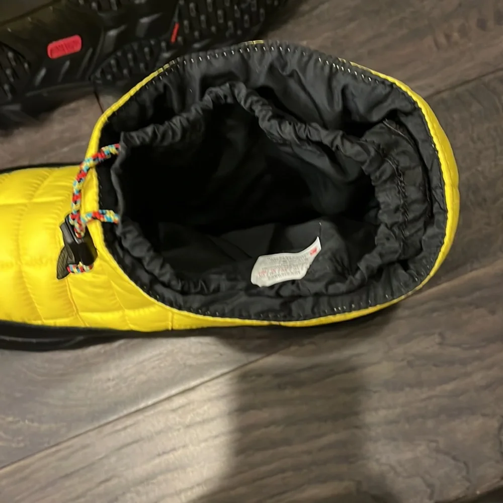 The North Face Yellow and Black Men's Rain & Snow Boots